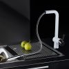 Ausziehbares Sprühgerät Einhebel-Küchenarmatur Weiß & Chrom 8 4 Pull Out Sprayer Single Lever Swivel Kitchen Faucet White Chrome 4