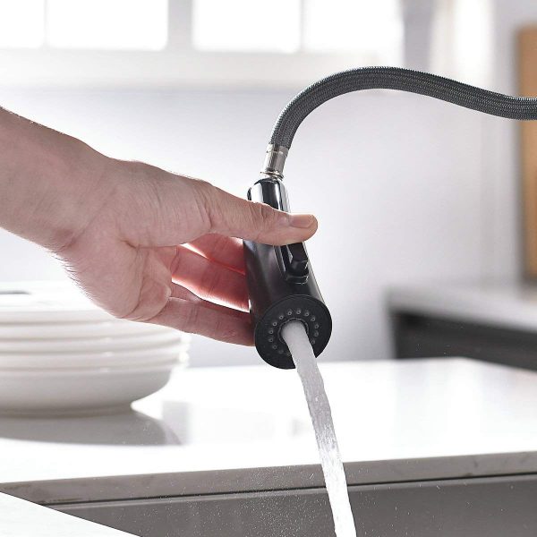 Küchenarmaturen Nickel gebürstet Einhandhebel Ziehen 1-Loch-Halterung Zeitgenössisch Spültischarmatur Gewerblicher 3 18 Küchenarmaturen Nickel gebürstet Einhandhebel Ziehen 1 Loch Halterung Zeitgenössisch 2