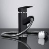 Tippen Sie für Waschbecken schwarz mit ausziehbarem Sprühgerät 6 33 Bathroom Basin Mixer Taps Matte Black With Pull Down Sprayer 3