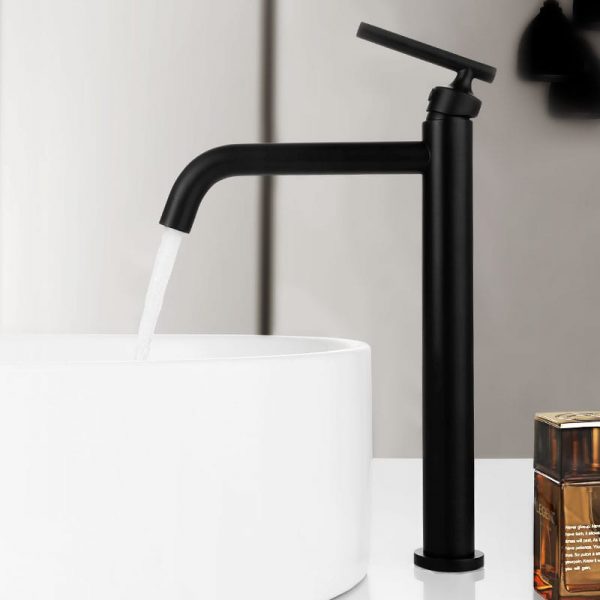 Waschtischarmaturen Waschbecken Wasserhähne Schwarz 37 Black tall basin faucets 1