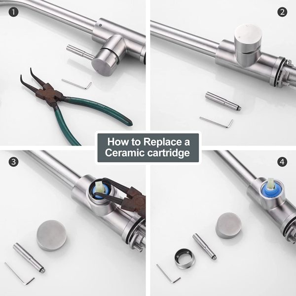 ARCORA Keramikkartuschenhahn für Küchenarmatur und Waschtischarmatur, 40MM 11 arcora keramikkartuschenhahn fuer kuechenarmatur und waschtischarmatur 35mm 40mm 7