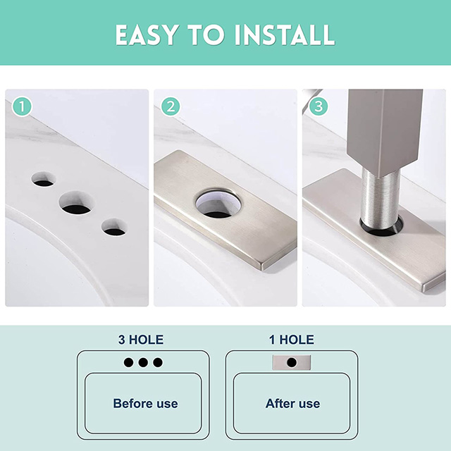 Was ist eine Deckplatte für einen Wasserhahn? 5 arcora brushed nickel 6 inch faucet hole cover
