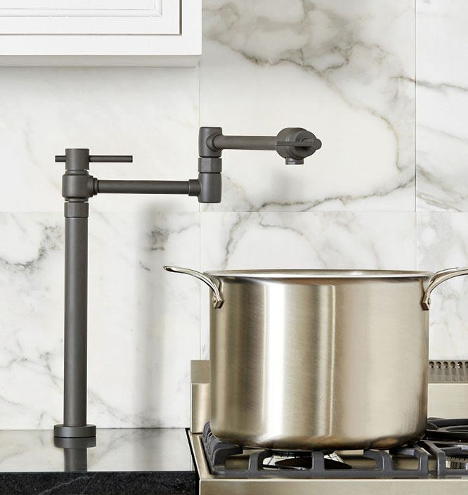 west slope lever handle deck mount pot filler