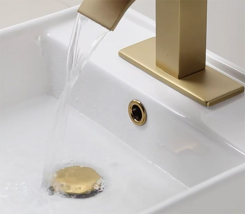 what does bath sink drain with overflow vs without overflow 1