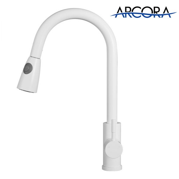 16 ARCORA White Küchenarmatur Pull Down