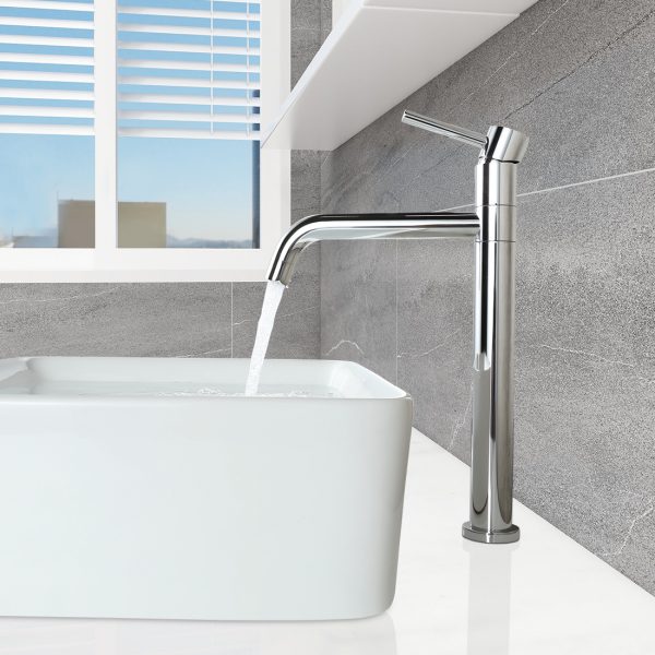 18 2311601 ARCORA Becken Wasserhahn Edelstahl Chrom High Arc 1