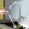 2310200C白底1logo 1 Arcora Single Handle Chrome Kitchen Sink Faucet nga adunay Sprayer High Arc