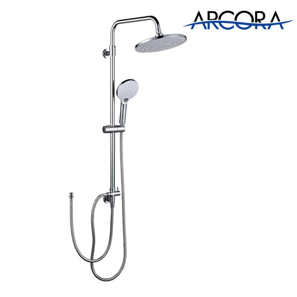 3 Arcora Thermostatic Shower System Chrome With Rainfall Shower 1