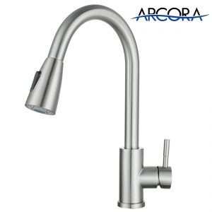 7 ARCORA High End Küchenarmatur Nickel gebürstet Pull Down 1