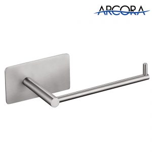 ARCORA No Drill Toilet Paper Holder Brushed Nickel