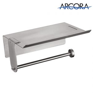 Mbajtëse rrotullimi tualeti ARCORA me raft telefoni celular