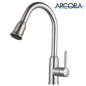 ARCORA Top Rated Pull Down Küchenarmaturen Nickel gebürstet