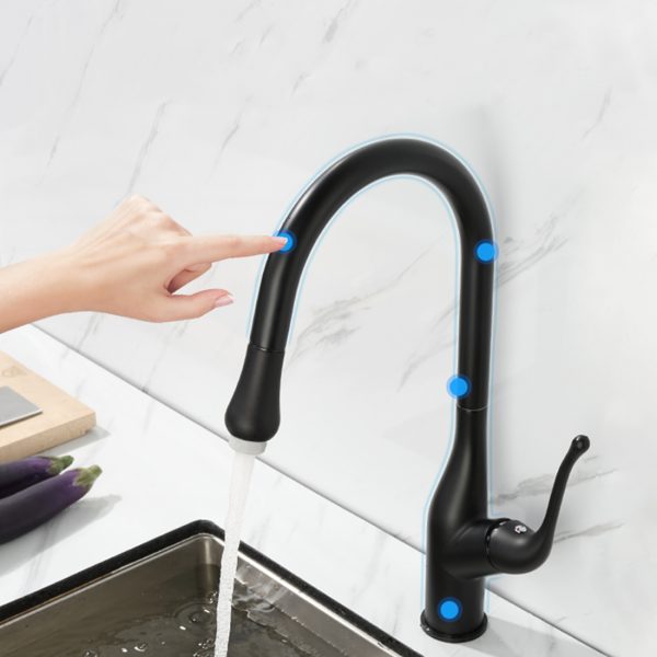 ARCORA Touchless Kitchen Faucets Black Single Handle Uban sa Pull Down Sprayer 1 2