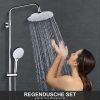 레인폴 샤워기가 있는 Arcora 온도 조절식 샤워 시스템 크롬 3