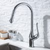 Modern High Arc Swivel Spout Pull Down Sprayer Kitchen Faucet Chrome 1