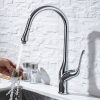 Modernong High Arc Swivel Spout Pull Down Sprayer Kitchen Faucet Chrome 5