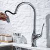 Modernong High Arc Swivel Spout Pull Down Sprayer Kitchen Faucet Chrome 6