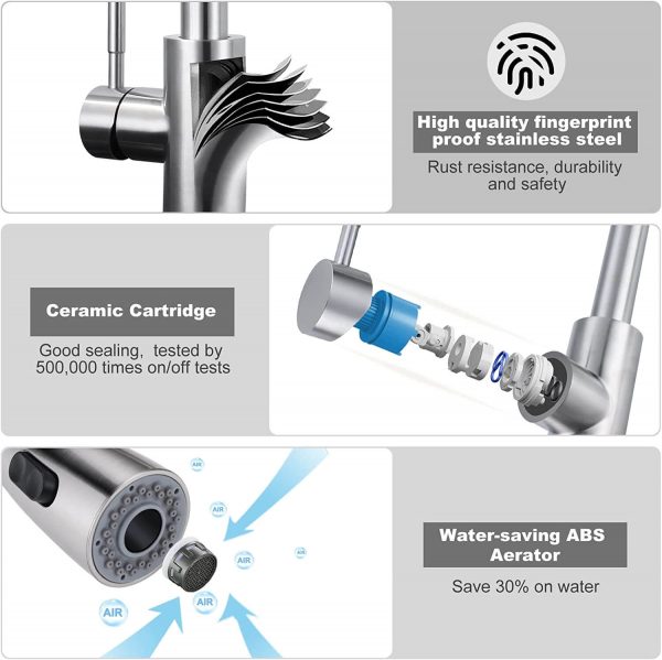 arcora wasserhahn kueche mit brause 1