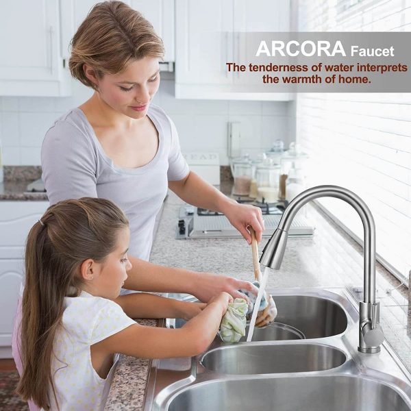 arcora wasserhahn kueche mit brause 5