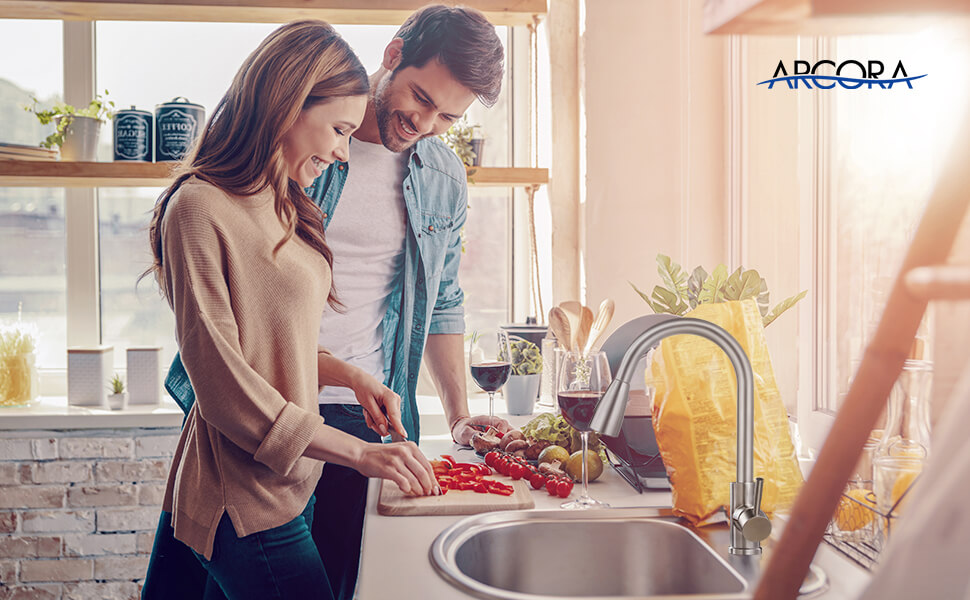 arcora wasserhahn kueche mit brause 8