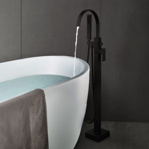 Arcora Tub Filler Faucets Base monomando negra con ducha de mano