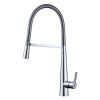 5 Solid Stainless Steel Luxury Gourmet Spring Coil Kitchen Faucet With Metal Sprayer 1