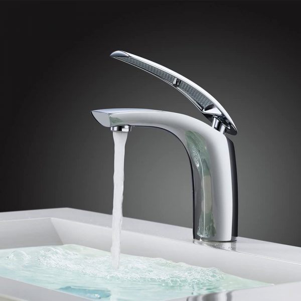 Waschtischarmatur Wasserhahn Bad Waschbecken Einhebelmischer Mischbatterie Chrom