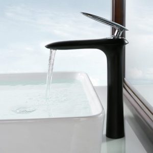 45 Countertop Lavatory Faucet Black