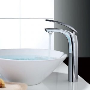 Elegant Wasserhahn Waschbecken Armatur Bad hoch Einhebelmischer Waschtischarmatur Badarmatur Waschbecken Mischbatterie für Bad