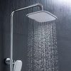 Thermostatic Shower System Polish Chrome Rainfall Shower Head with Handheld Sprayer Set 1 4