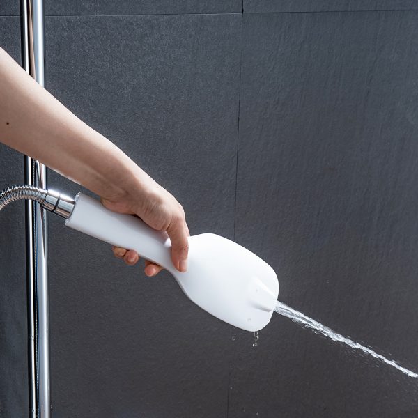 Thermostatic Shower System Polish Chrome Rainfall Shower Head with Handheld Sprayer Set 1 6