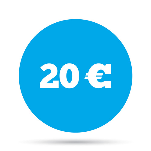 Icona del segno di 20 euro