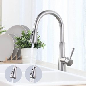 ARCORA Wasserhahn Küche Ausziehbar, 3 Wasserstrahlarten Armatur Küche