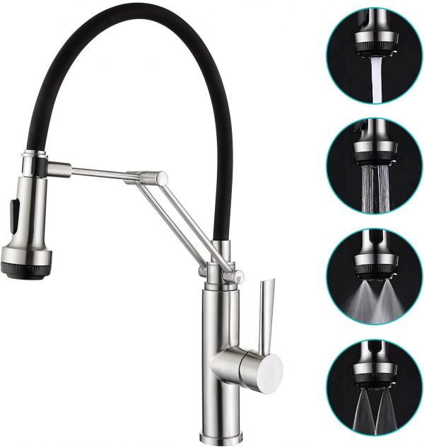 arcora einhebelmischer kuechenarmatur mit 4 wasserstrahlen abnehmbar