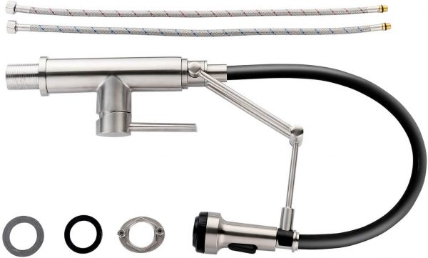 arcora einhebelmischer kuechenarmatur mit 4 wasserstrahlen abnehmbar