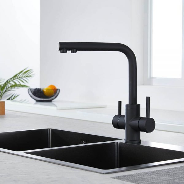 matt schwarz wasserhahn kueche