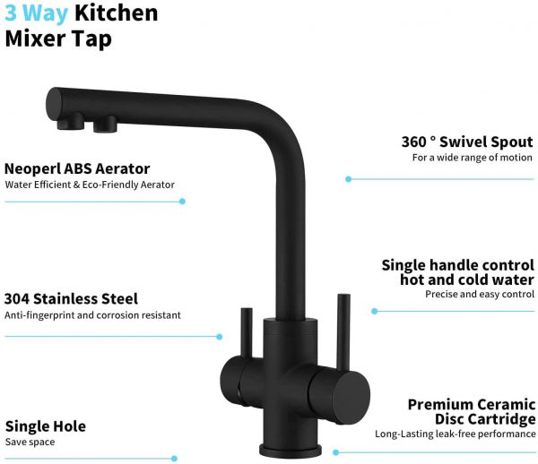 matt schwarz wasserhahn kueche