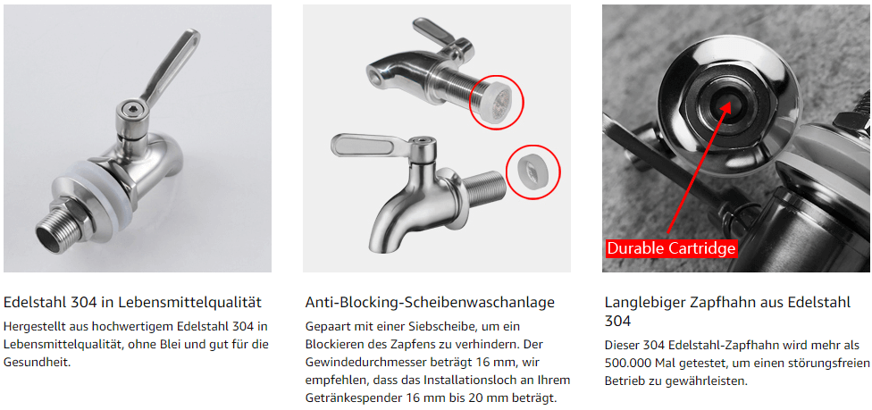 arcora zapfen fuer getraenkespender