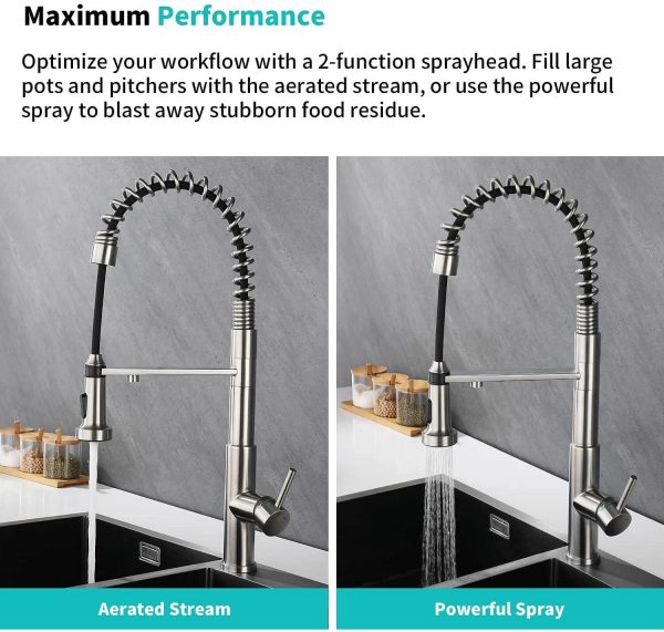 arcora 3 wege spiralfeder kuechenarmatur mit brausekopf trinkwasserhahn 5