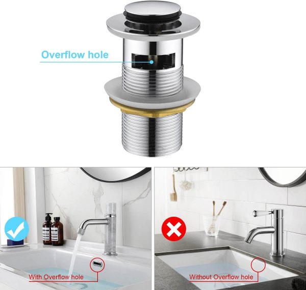 arcora ablaufgarnitur becken mit ueberlauf edelstahl chrome 3