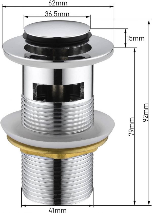 arcora ablaufgarnitur becken mit ueberlauf edelstahl chrome 6