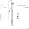 arcora chrom eingebautes thermostat duschsystem mit regendusche 3