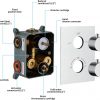 arcora chrom eingebautes thermostat duschsystem mit regendusche 4