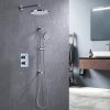 arcora chrom eingebautes thermostat duschsystem mit regendusche 6