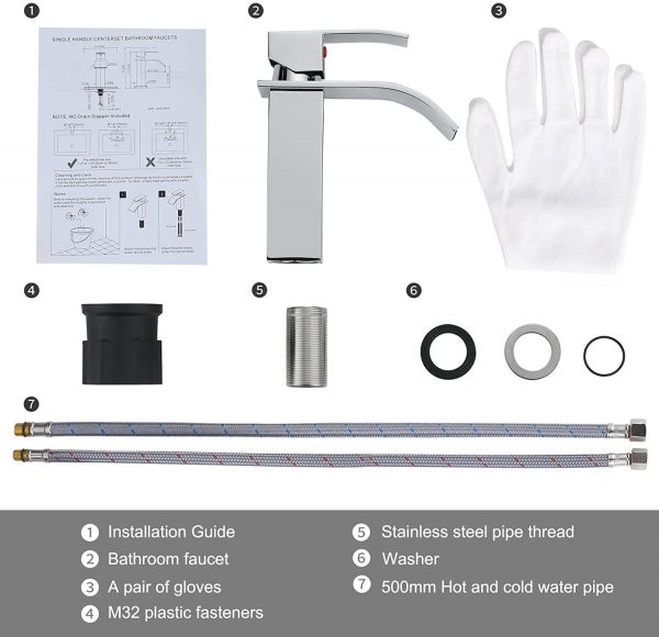 arcora chrom wasserfall waschtisch mischbatterie aus edelstahl 8