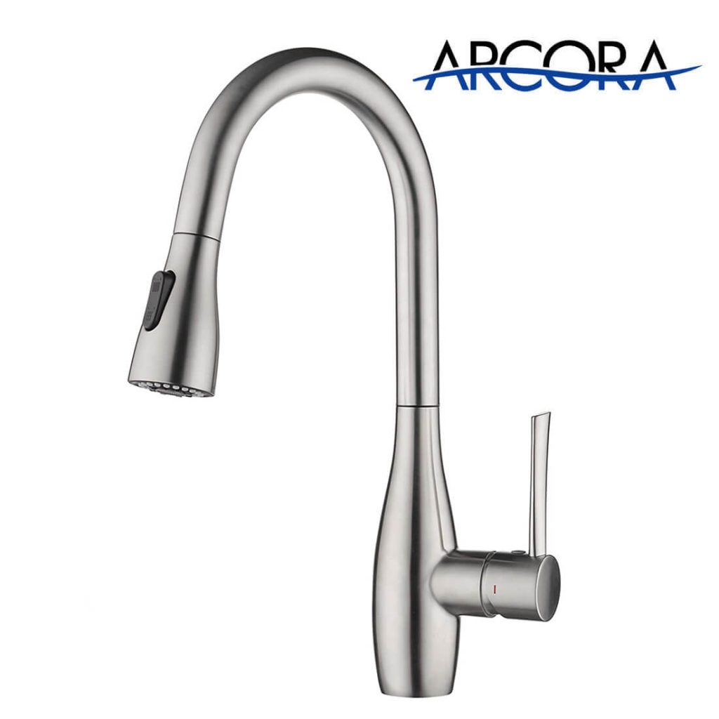 WMF Einhebel-Küchenarmatur Mit Ausziehbarem Sprühkopf, Gebürstetes Nickel, 54,8 Cm Hoch