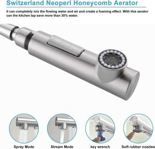 arcora einhebelmischer aus edelstahl gebuerstetes nickel 2