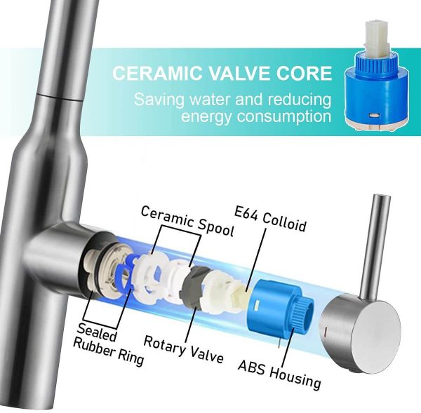 arcora hochdruck spueltisch mischbatterie mit magnet 3 funktionen 360 schwenkbar 1
