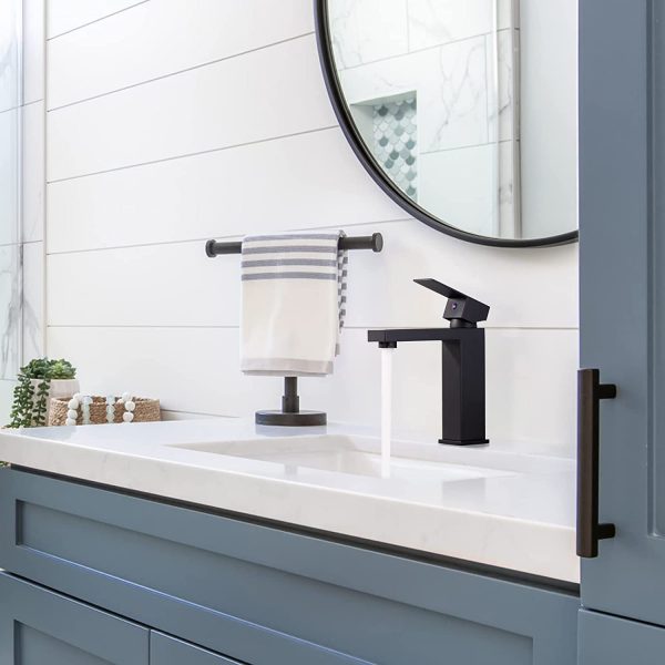 arcora waschtischarmatur wasserhahn bad aus edelstahl einhandmischer waschbeckenarmatur mit kalte und heisse wasserschlaeuche 5