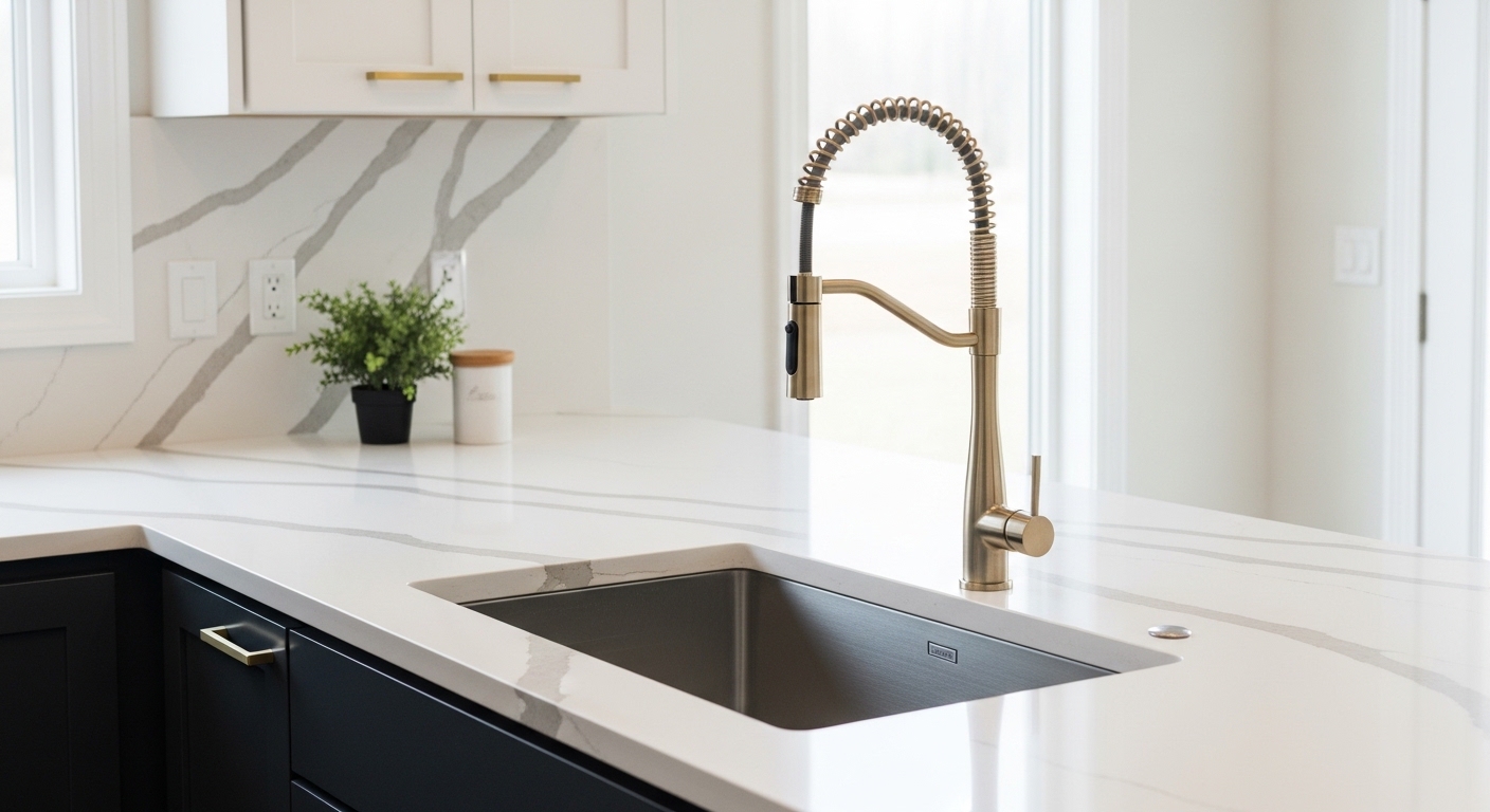 best kitchen faucets for quartz countertops